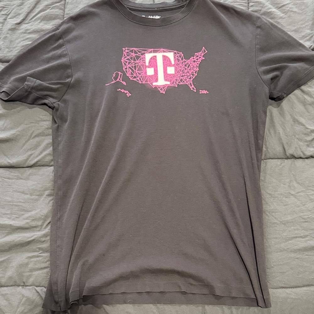 T-Mobile Black Tee with Pink Graphic